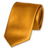 Cravate en polyester jaune ocre - Thumbnail 1