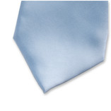 Cravate satin polyester Bleu Bébé - Thumbnail 2