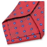 Cravate étroite rouge à pois bleus - Thumbnail 3