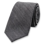 Cravate étroite structure laine Gris foncé - Thumbnail 1