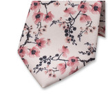 Cravate Fleur Japonaise - Vieux Rose - Thumbnail 2