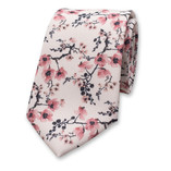 Cravate Fleur Japonaise - Vieux Rose - Thumbnail 1