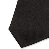 Cravate extra slim en satin noire - Thumbnail 2