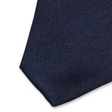 Cravate extra slim en satin bleu foncé - Thumbnail 2