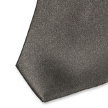 Cravate extra slim en satin gris foncé - Thumbnail 2