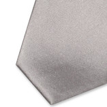 Cravate extra slim en satin grise - Thumbnail 2