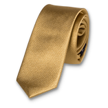 Cravate super slim Or - Thumbnail 1