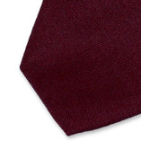 Cravate homme en lin bordeaux - Thumbnail 2