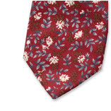 Cravate à fleurs Rouges - Thumbnail 2