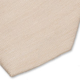 Cravate homme en lin beige - Thumbnail 2