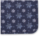Pochette de Noël Bleu Glace - Flocons de Neige - Thumbnail 2