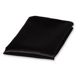 Pochette noire de satin polyester - Thumbnail 1