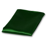 Pochette vert bouteille de satin polyester - Thumbnail 1