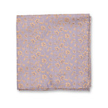 Pochette de costume de luxe bleu clair - Fleurs beiges - Thumbnail 1