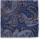 Pochette de Costume de Luxe Bleu Foncé - Motif Beige - Thumbnail 2