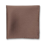 Pochette de costume taupe - Satin de soie - Thumbnail 1