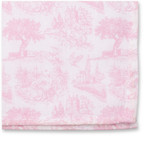 Pochette en Coton Toile de Jouy - Rose Clair - Thumbnail 2