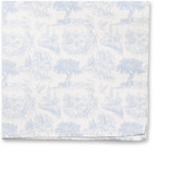 Pochette en Coton Toile de Jouy - Bleu clair - Thumbnail 2