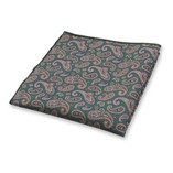 Pochette de costume Paisley Vert Foncé - Thumbnail 1