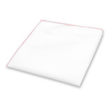 Pochette de costume blanche - Détail rose - Thumbnail 1