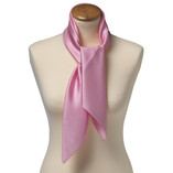 Foulard polyester rose clair - carré - Thumbnail 2