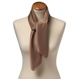 Foulard polyester beige - carré - Thumbnail 2