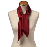 Foulard polyester bordeaux - carré - Thumbnail 2
