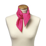 Foulard soie rose vif - carré - Thumbnail 2