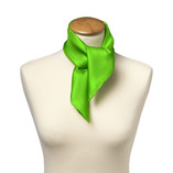 Foulard soie vert pomme carré - Thumbnail 2
