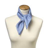 Foulard soie bleu clair - carré - Thumbnail 2