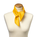 Foulard soie jaune - carré - Thumbnail 2