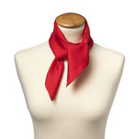 Foulard soie rouge - carré - Thumbnail 2