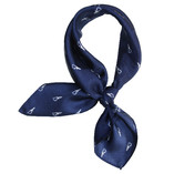 Écharpe en soie bleu foncé - Liberté - Thumbnail 2