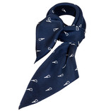 Écharpe en soie bleu foncé - Liberté - Thumbnail 1