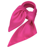 Foulard carré soie uni rose vif - Thumbnail 1