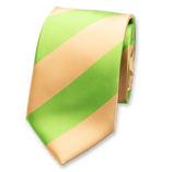 Cravate Bleu Or/Vert pomme - Thumbnail 1