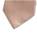 Beige Cravatte de Luxe Motif de Cercle - Thumbnail 1