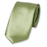 Cravate Vert sauge en satin polyester - Thumbnail 1