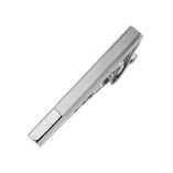 Pince à Cravate Design Mat - Argenté - Thumbnail 2