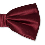 Nœud papillon en polyester bordeaux - Thumbnail 2