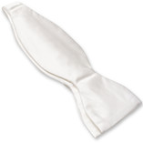 Nœud papillon blanc à nouer - Thumbnail 1