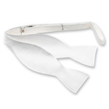 Nœud papillon blanc à nouer  - Thumbnail 1