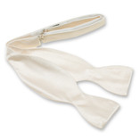 Nœud papillon crème à nouer  - Thumbnail 1