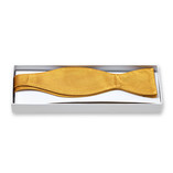 Nœud papillon jaune ocre à nouer - Thumbnail 2