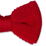 Nœud papillon tricoté rouge - Thumbnail 2
