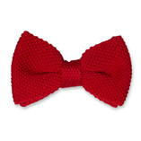 Nœud papillon tricoté rouge - Thumbnail 1