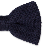 Nœud papillon tricoté marine - Thumbnail 2