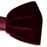 Nœud papillon en velours bordeaux  - Thumbnail 2