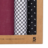 Mouchoirs homme - Rouge - Noir - Thumbnail 2