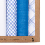 Mouchoirs homme - Bleu vif - Thumbnail 2